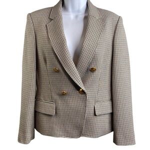 Women's A.L.C. Houndstooth blazer with gold buttons  Double-Breasted size 6 EUC